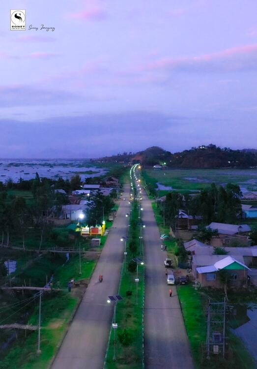 Moirang Sendra Road Night vew